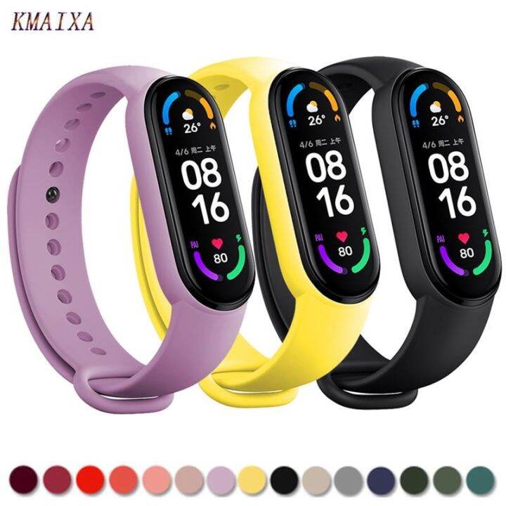 Sport Silicone Bracelet for Mi band 6 Strap Miband4 miband 5 Wrist ...