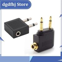 Dgdfhj Shop 3.5mm dual male Jack Airline Airplane Earphone Headphone Headset Audio Connector Plug Adapter for Travel