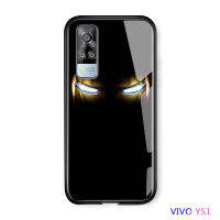 UCUC เคสโทรศัพท์เคสสำหรับ VIVO Y51 2020เคสโทรศัพท์สำหรับซูเปอร์ฮีโร่สำหรับManไอรอนแมนกัปตันอเมริกากันกระแทกกระจกเทมเปอร์เคสหลังฝาปิดซิลิโคนนุ่มEdgeปลอก