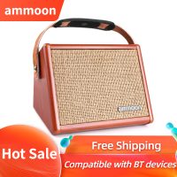 【COD】Ammoon AC-15 15 วัตต์แบบพกพาอะคูสติกกีต้าร์เครื่องขยายเสียงแอมป์ BT ลำโพงพร้อมไมโครโฟนอินพุตรองรับปริมาณเบสควบคุมเสียงแหลมพัดโบกผ