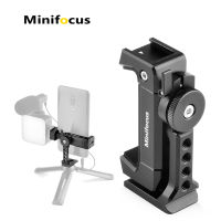 Phone Tripod Mount w Cold Shoe Arca Support Vertical Horizontal Universal Metal Adjustable Clamp for Smartphone Video Vlog Kit