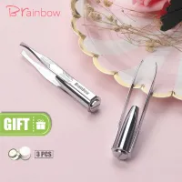 ☢❃ Brainbow 1pc LED Tweezer 3 Batteries Eyelash Eyebrow Eyes Hair Remover Tools Stainless Steel Eyebrow Tweezers Pinzette Beauty