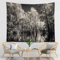 Landscape Scenery Tapestry Hippie Forest Wall Tapestry Bohemian Decoration Tapestry Bedroom Dormitory Decoration Tapestry