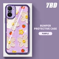 YBD【ด้วยเลนส์ฟิล์ม】เคสโทรศัพท์ Xiaomi POCO F3 Mi 11X Pro โทรศัพท์กรณีซิลิโคนภาพวาดสีน้ำมันดอกไม้รูปแบบสาวสไตล์โทรศัพท์กรณี