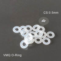 ยางซิลิโคน O Ring ซีลความหนา 0.5 มม.เกรดอาหาร VMQ ปะเก็น OD1.5/2/2.5/3/4 เครื่องซักผ้า O-Ring ธรรมชาติสีสีขาว-sharse385