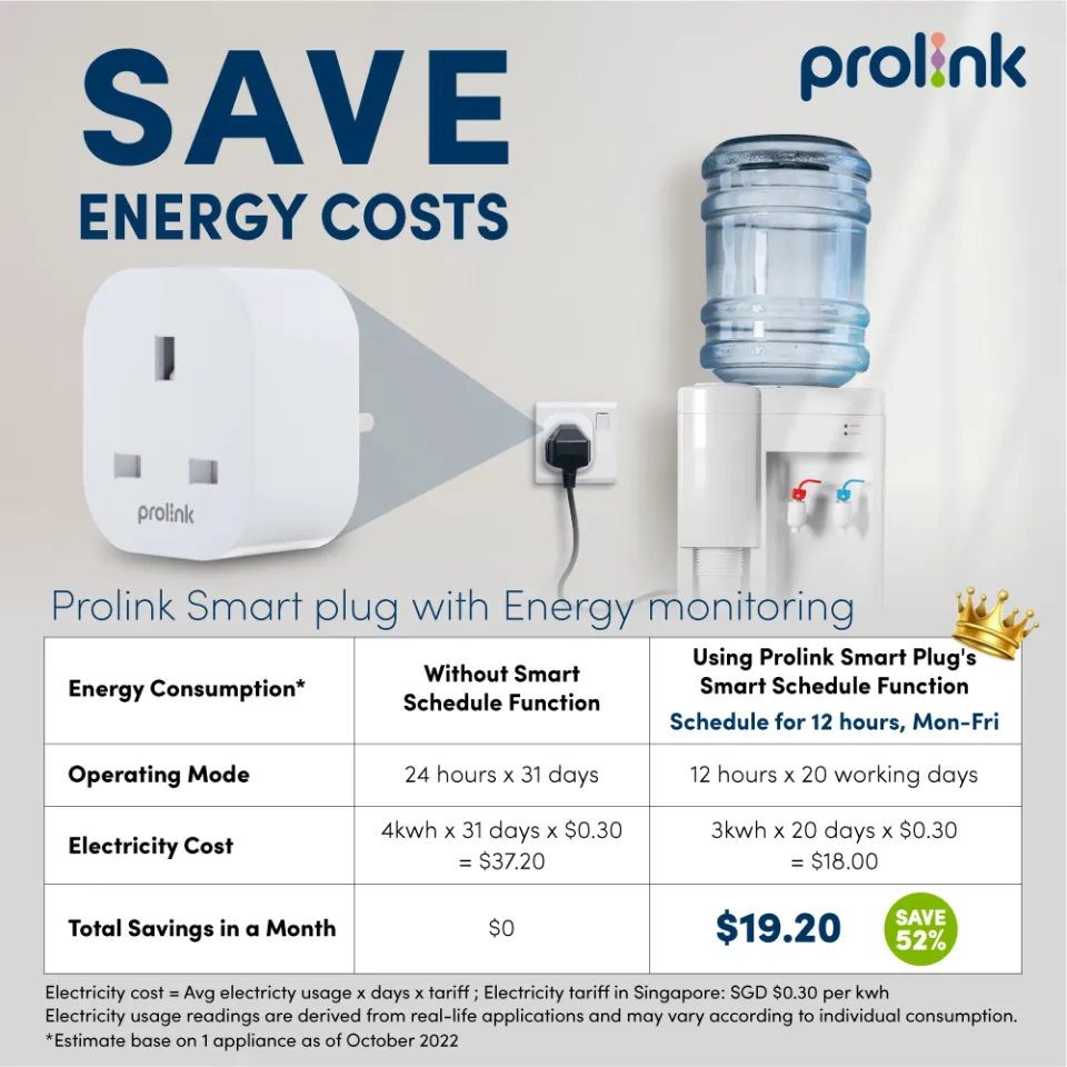 Smart home! (Set timer and save cost) Prolink 13A socket Wi-Fi