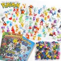 Aolzbiip49h 24/48/144Pcs ตัวเลขภาพประกอบคอลเลกชันคู่มือ Pikachu อะนิเมะสำหรับของขวัญเด็...