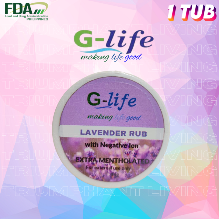 1 Tub GLife Pain Relief Rub (Lavender) sold by Triumphant Living