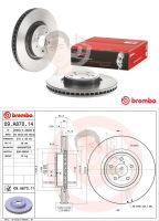 09 A870 11 จานเบรค ล้อ F (ยี่ห้อ BREMBO) รุ่น UV SUBARU Forester XT (SJ) 2.0T ปี 2013-&amp;gt;