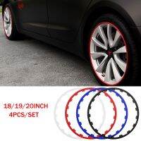 4PCS 18/19/20inch Car Vehicle Wheel Rims Protectors Decoration Strips Tire Guard Line Rubber Trim For Tesla Model 3 2017-2023