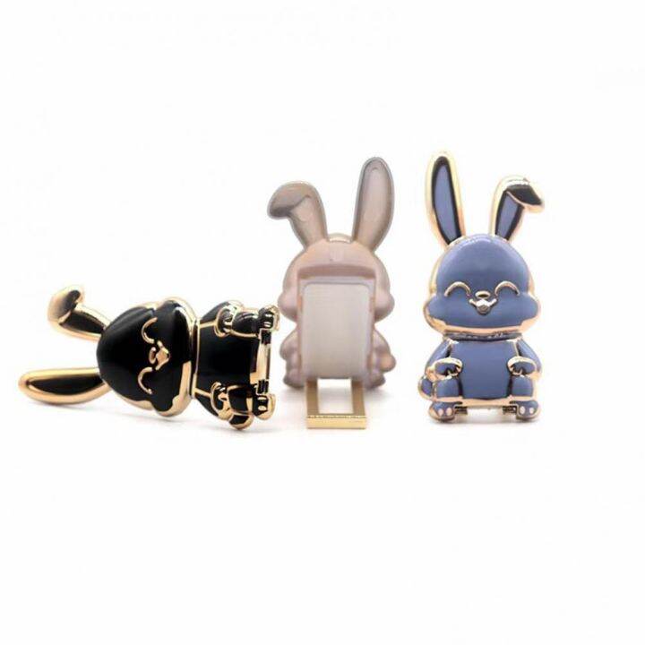 phone-stand-rabbit-trolley-finger-ring-holder-electroplated-lazy-bracket-phone-mount-finger-ring-phone-holder-phone-accessories-ring-grip