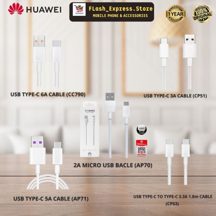 Cable Type C Huawei 3.3a Original