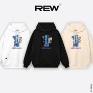 Áo hoodie local brand REW form rộng Unisex dành cho cả nam và nữ mẫu Gấu