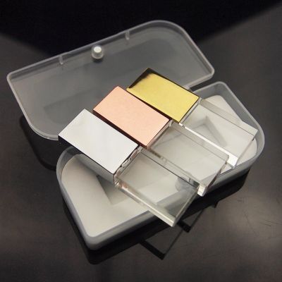 Custom Logo Crystal USB Flash PenDrive Box 4GB 8GB 16GB 32GB Usb 2.0 Real Capacity Pendrive 128GB 64GB Memory Stick for Gift