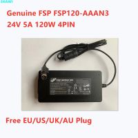 อะแดปเตอร์แปลงไฟสำหรับเครื่องชาร์จอุปกรณ์เพาเวอร์สวิตช์ไฟ AC แบบ4PIN 24V 5A 120W ของแท้สำหรับ FSP120-AAAN3ไฟ