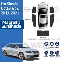 hot【DT】 Skoda Octavia 5E 2015-2021 Car Sunshade Magnetic Sunshield Windscreen Curtain No Sag Cover Protector Mesh