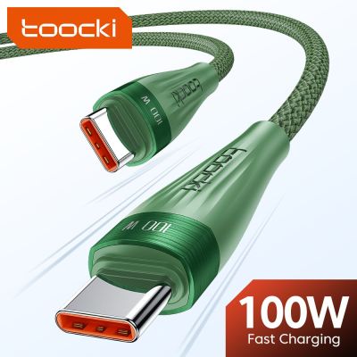 Toocki 100W USB C To Type C Cable With Quick Charging For MacBook Pro Xiaomi POCO Samsung USB Type C Data Cord Wire Cables  Converters
