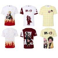 2023 NewJapanese Man Merchandise Demon Slayer Co-nded Spy Play House Casual แฟชั่นเสื้อยืดแขนสั้นผู้ใหญ่เด็ก