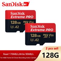 [HOT TALQQQWWEGE 583]SanDisk Extreme 2ชิ้นของแท้สำหรับมืออาชีพไมโคร SD 256GB 128GB 64GB SDXC A2 V30การ์ดความจำ32การ์ด GB TF สำหรับกล้อง4K UHD