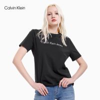 CK Women เสื้อยืดผู้หญิง CK girl T-shirt เสื้อยืดแขนสั้น ผู้หญิง ฝ้าย