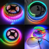 ไฟแถบไฟ LED RGB 5050ดวง WS2812B 1ม. แบบ DIY ตลับสีขาวการตกแต่งบ้านปาร์ตี้โคมไฟ