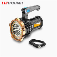 LIZHOUMIL ไฟฉาย Led 12000lm พร้อมตัวบ่งชี้ในจอแสดงผลเพาเวอร์8โหมดสว่างมากแบบ Usb ไฟฉายโต๊ะชาร์จได้