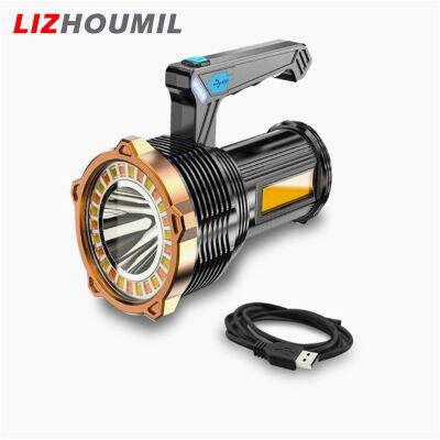 LIZHOUMIL ไฟฉาย Led 12000lm พร้อมตัวบ่งชี้ในจอแสดงผลเพาเวอร์8โหมดสว่างมากแบบ Usb ไฟฉายโต๊ะชาร์จได้