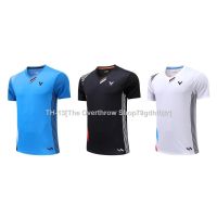 ❍☃✲ 2021 victory short sleeved badminton jacket sportswear mens and womens badminton uniforms blue