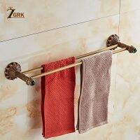 ✱❁☇ ZGRK Towel Holder 1 Set Wall Mounted Double Towel Bars 61cm Mounted Space Antique Bronze Towel Rack Bathroom Accessories 9009