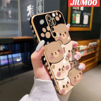 เคส JIUMOO สำหรับ XIaomi Redmi Note 8 Pro เคสการ์ตูนหมีน่ารักหน้าขอบสี่เหลี่ยมเคสมือถือบางดีไซน์ใหม่เคสนิ่มกล้องฝาปิดเลนส์กันกระแทก