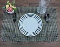 [ส่งไวจากไทย]เสื่อรองจาน ที่รองจาน PVC Placemat ทนความร้อน เข้าเครื่องล้างจานได้ ขนาด 30x45cm. #Twin Fish รหัส PPM-126