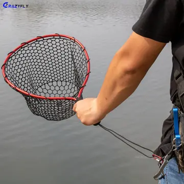 Sougayilang Fly Fishing Net Aluminum Landing Net with Soft Rubber