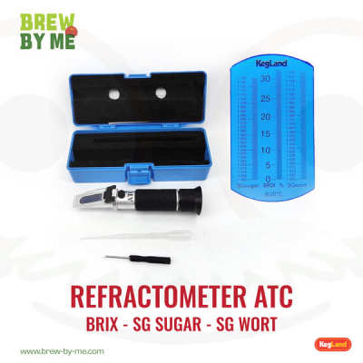 Brix/Specific Gravity Refractometer with ATC &amp; LED Light