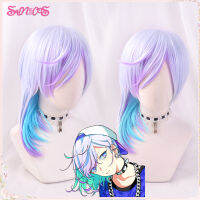 Paradox Live BAE Yatonokami Kanata คอสเพลย์ Wigs สีม่วง Blue Gradient Man ทุกวันวิกผมสังเคราะห์ทนความร้อนฮาโลวีนฟรี Wi