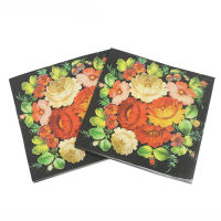 MUXI floral flower paper napkins event &amp; party tissue cocktail napkins decor serviettes 20pcs