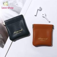 LAOO กระเป๋าถือหนังลายลิปสติก PU แบบพกพา Tas Kosmetik กระเป๋าเก็บของ Dompet Koin หูฟังขนาดเล็กเคสโทรศัพท์กันกระแทกกระเป๋าใส่หูฟังขนาดเล็ก