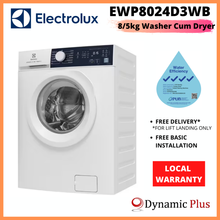 ELECTROLUX EWP8024D3WB 8/5KG UltimateCare™ 300 Front Load Washer Cum ...