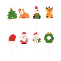 1pc Animal Farm Fruit Fork Mini Cartoon Children Snack Cake Dessert Food Fruit Pick Party Decor Random color halloween christmas