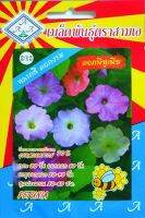 พิทูเนีย คละสี Petunia Mixed Colors เมล็ดพันธุ์ตราสามเอ จำนวนเมล็ด (ประมาณ) 4,700 เมล็ด อัตราความงอก 70%