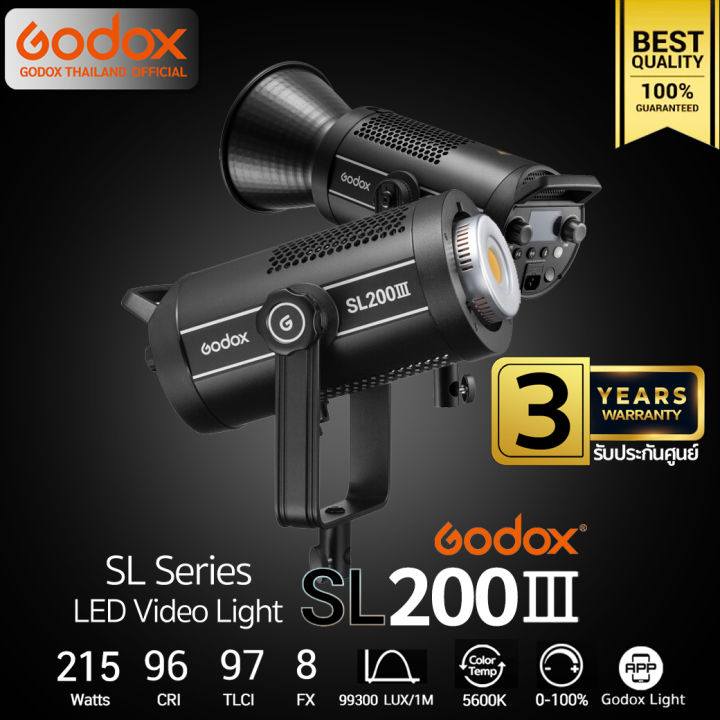 godox-led-sl200iii-215w-5600k-white-ver-bowen-mount-รับประกันศูนย์-godox-thailand-3ปี-sl200-sl-200-iii