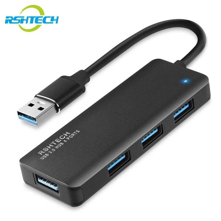 RSHTECH R336 USB Hub 3.0 Splitter Aluminum USB Port Expander Ultra Slim