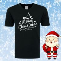 เสื้อยืดผ้าฝ้ายเสื้อยืดผ้าฝ้าย เสื้อยืดคริสต์มาส[CHRISTMAS NO.13 ] MERRY CHRISTMAS SHIRT/ CHRISTMAS T SHIRT / T-SHIRT / BAJU CHRISTMAS