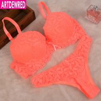 《Be love shop》[Cheap]New 2019 Lace Embroidery Bra Set Women Plus Size Push Up Underwear Set Bra and Panty Set 32 34 36 38 ABC Cup For Female