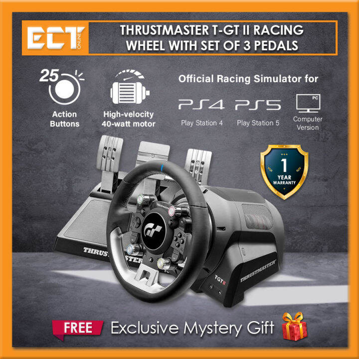 Thrustmaster USB T-GT II - Racing Wheel with 3 Magnetic Pedal Set