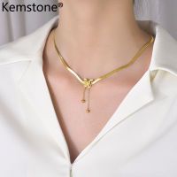 Kemstone สร้อยคอจี้โซ่แบบใบผีเสื้อหญิงทำจากสแตนเลสเป็นของขวัญ