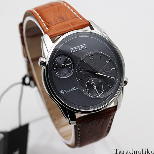 นาฬิกา-citizen-gent-dual-time-quartz-ao3030-16h-สายหนัง-ของแท้-รับประกันศูนย์-tarad-nalika