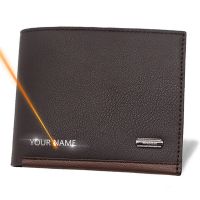 【CC】 New Short Men Wallets Small Card Holder Photo Name Male Purses Classic Coin Luxury Mens Wallet