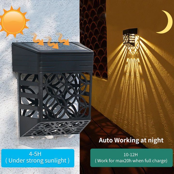 2pcs-led-outdoor-solar-light-outdoor-waterproof-smart-light-control-decorativ-wall-lamp-garden-fence-landscape-decoration