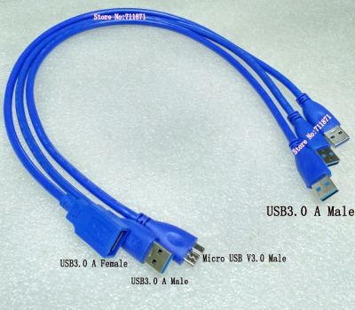 USB3 USB3.0 Ekstensi Kabel USB3.0 Garis kabel 50 cm USB V3.0 Micro V3.0 B Micro USB Pengisian Jalur Kabel Data USB3.0 Laki-laki Perempuan
