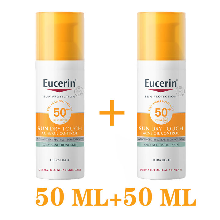 ฟรี-1-ชิ้น-eucerin-sun-dry-touch-acne-oil-control-spf50-pa-50-ml-ยูเซอริน-ซัน-ดราย-ทัช-ออยล์-คอนโทรล-ครีมกันแดดเนื้อบางเบา